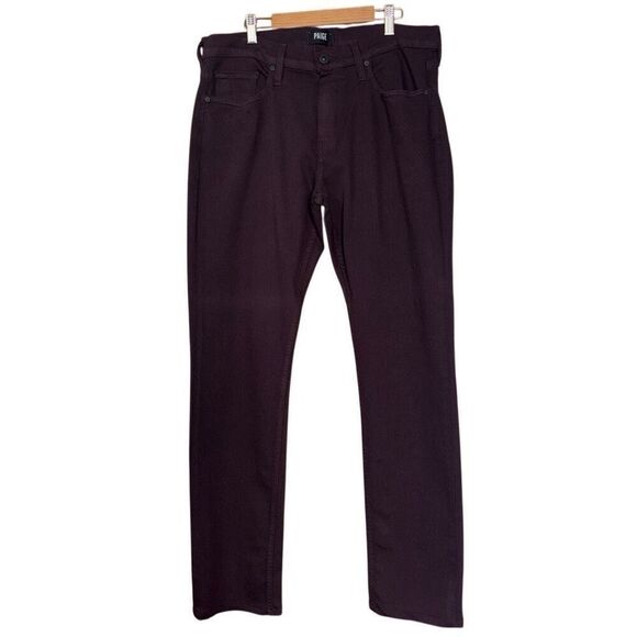 PAIGE Denim - Paige mens Jeans Federal Slim Straight dark port Stretchy size 33